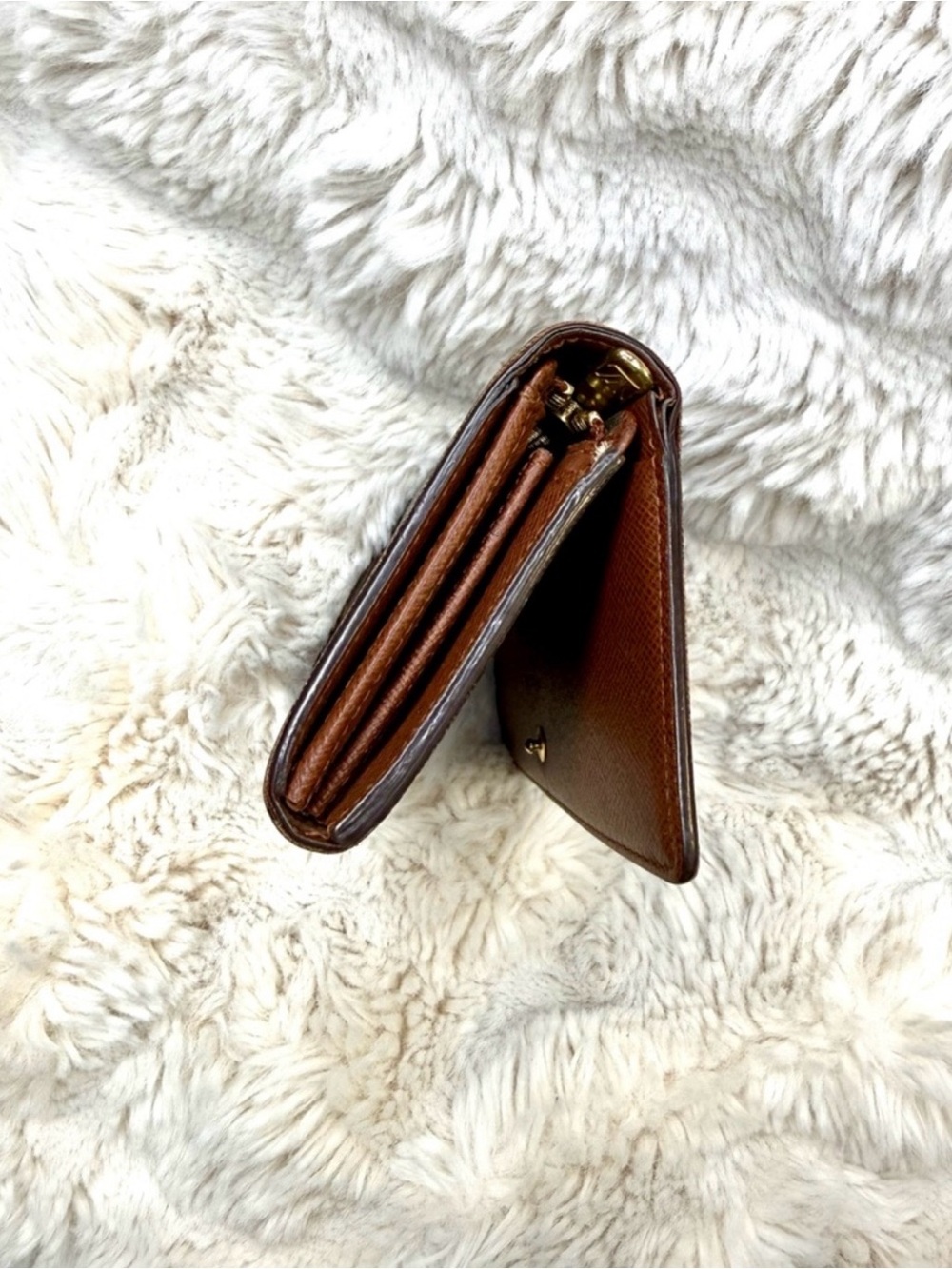 Louis Vuitton Monogram Canvas Fold Wallet in Brown and Gold - Picture 9 of 10
